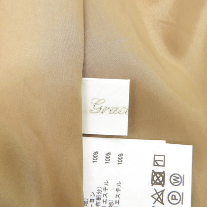 Grace Class グレースクラス 美品 キカプリント アコーディオン プリーツスカート レディース レーヨン ブラウン系 36 0223121035 スカート