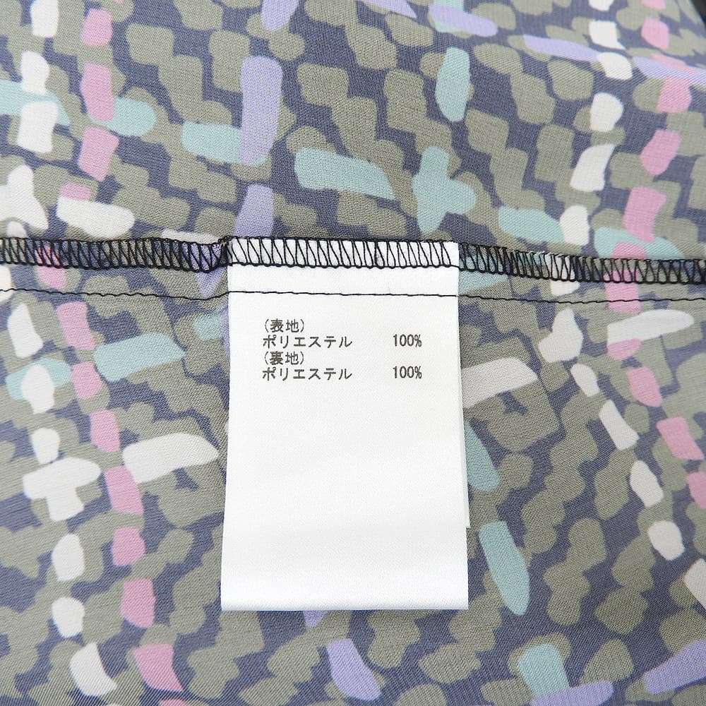 Grace Class グレースクラス 美品 サテン ヘリンボーンチェックプリントワンピース レディース チャコール 38 0223331221 ワンピース