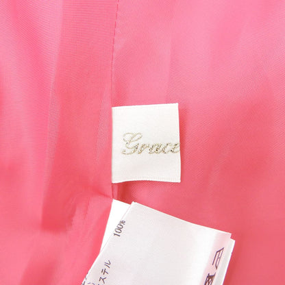 Grace Class グレースクラス 美品 シアー ギンガムチェック コンビワンピース レディース ホワイト×ピンク 36 0223231051 ワンピース