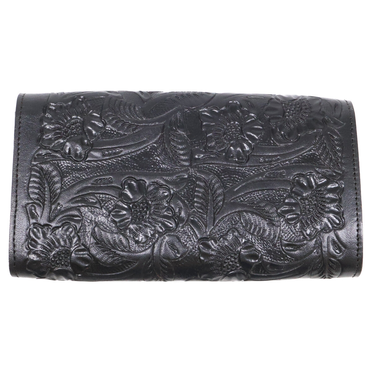 Carving Tribes カービングトライブス 【美品】カーフレザー フラップ ロングウォレット 長財布（小銭入れあり）