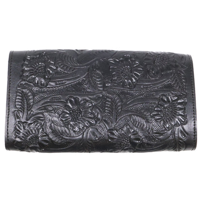 Carving Tribes カービングトライブス 【美品】カーフレザー フラップ ロングウォレット 長財布（小銭入れあり）
