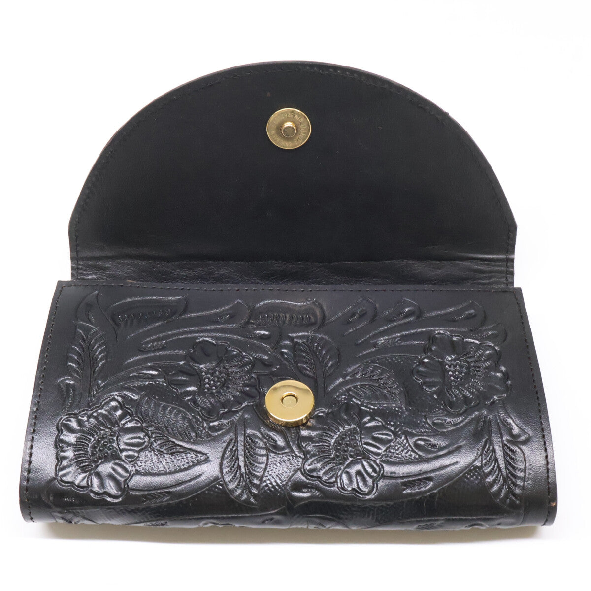 Carving Tribes カービングトライブス 【美品】カーフレザー フラップ ロングウォレット 長財布（小銭入れあり）