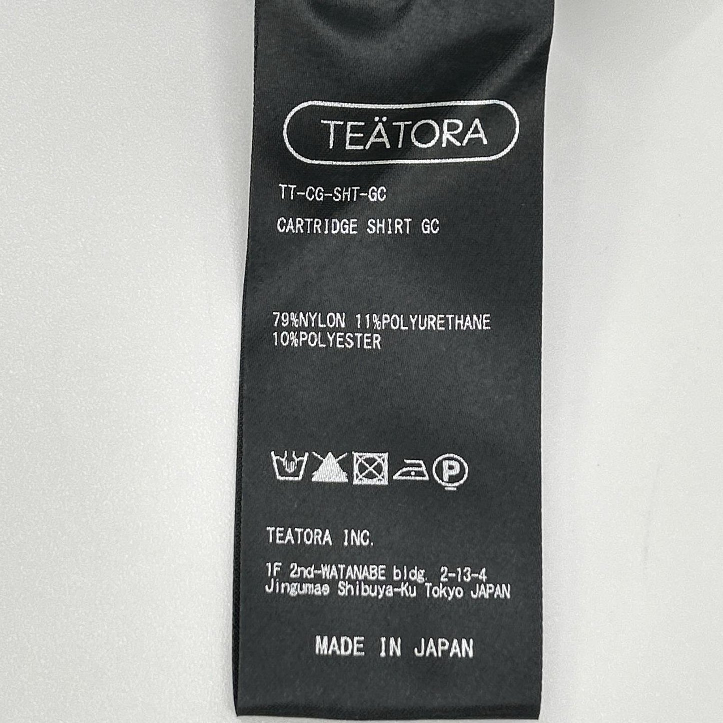 TEATORA テアトラ ブラック GHOST CODE CARTRIDGE SHIRT トップス