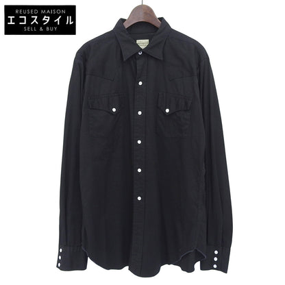WAREHOUSE ウエアハウス 【WESTERN WEAR】 コットン シェルボタン ウエスタンシャツ トップス メンズ 黒 ブラック 42 トップス