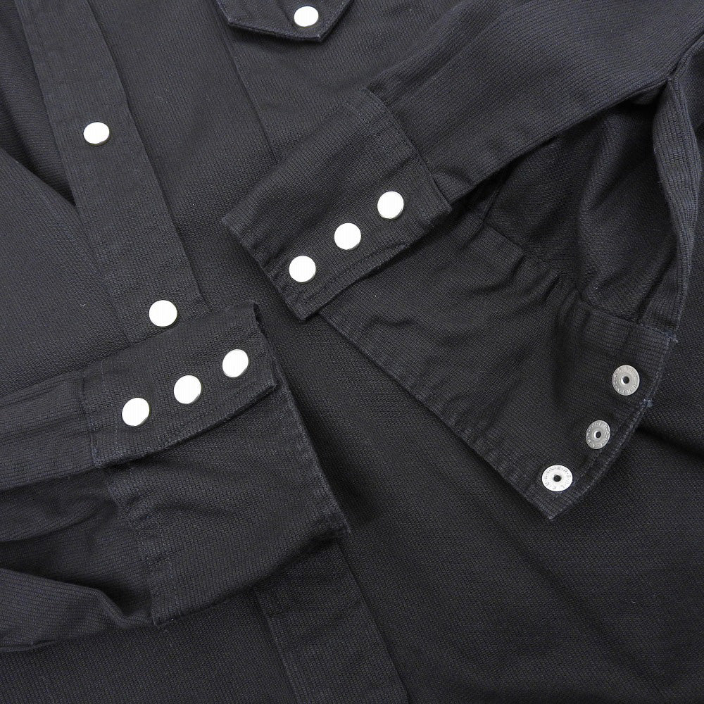 WAREHOUSE ウエアハウス 【WESTERN WEAR】 コットン シェルボタン ウエスタンシャツ トップス メンズ 黒 ブラック 42 トップス