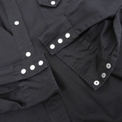 WAREHOUSE ウエアハウス 【WESTERN WEAR】 コットン シェルボタン ウエスタンシャツ トップス メンズ 黒 ブラック 42 トップス