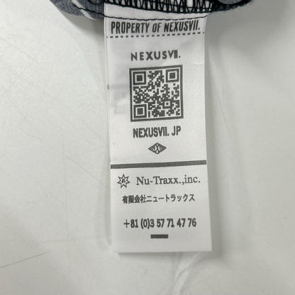 NEXUSVII. NexusVII. black rayon SPIDER-WEB HAWAIIAN SHIRT open-collar shirt top
