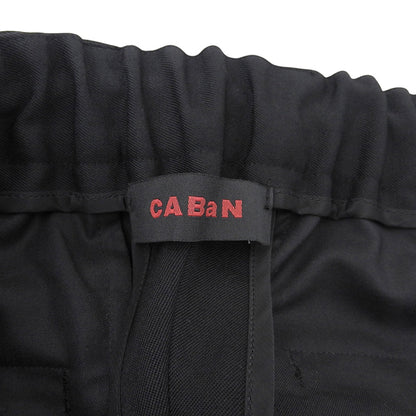 CABaN キャバン ウールギャバジン 1タックテーパードパンツ ボトムス メンズ 黒 ブラック M ボトムス