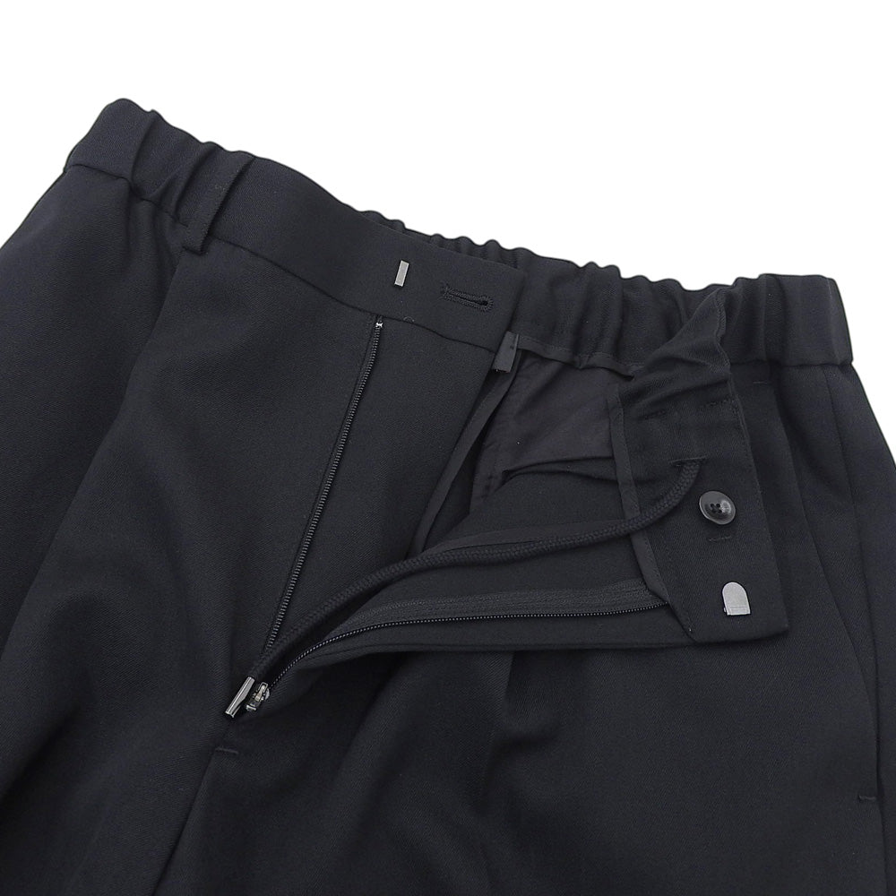 CABaN キャバン ウールギャバジン 1タックテーパードパンツ ボトムス メンズ 黒 ブラック M ボトムス