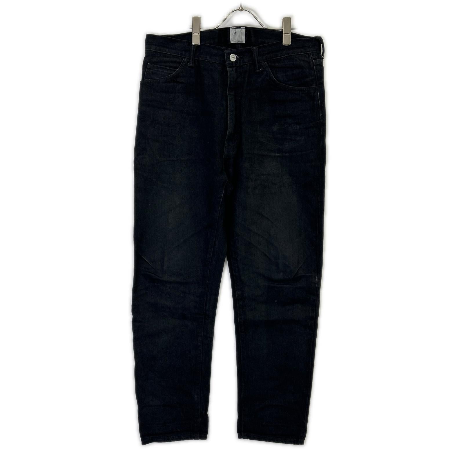 New Manual ニューマニュアル #010 ブラック コットン LV SUPER SLIM JEANS BK ONE-WASHED ボトムス