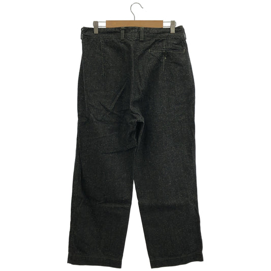 OUTIL ウティ PANTALON MELLE ブラック コットンヘンプ デニムミリタリーチノトラウザース ボトムス