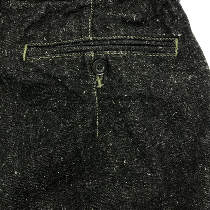 OUTIL ウティ PANTALON MELLE ブラック コットンヘンプ デニムミリタリーチノトラウザース ボトムス