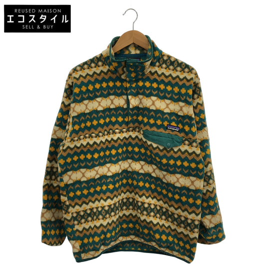 Patagonia パタゴニア 15年製 25450 グリーン×マルチカラー メキシコ製 ライトウェイトシンチラスナップTプルオーバー フリースプルオーバー トップス