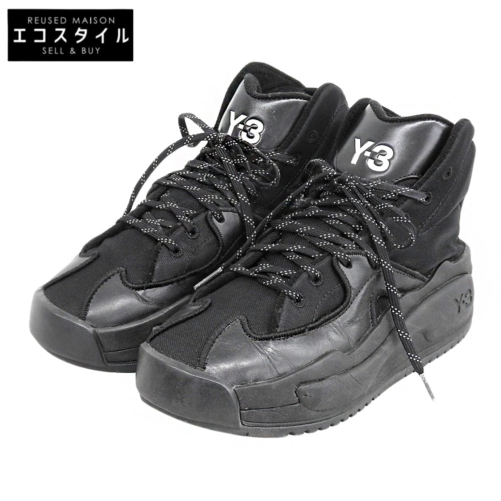 Y-3 ワイスリー HOKORI ハイカットスニーカー シューズ レディース トリプルブラック 22.5cm EF2634 シューズ
