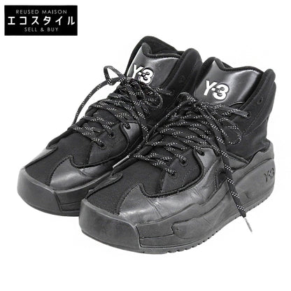 Y-3 ワイスリー HOKORI ハイカットスニーカー シューズ レディース トリプルブラック 22.5cm EF2634 シューズ