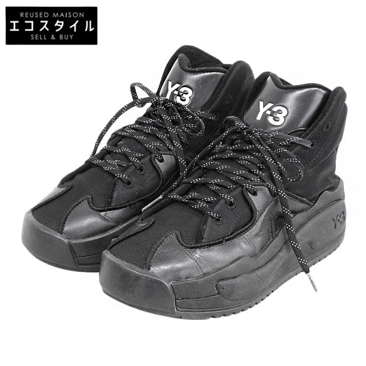 Y-3 ワイスリー HOKORI ハイカットスニーカー シューズ レディース トリプルブラック 22.5cm EF2634 シューズ