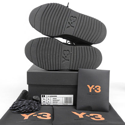 Y-3 ワイスリー HOKORI ハイカットスニーカー シューズ レディース トリプルブラック 22.5cm EF2634 シューズ