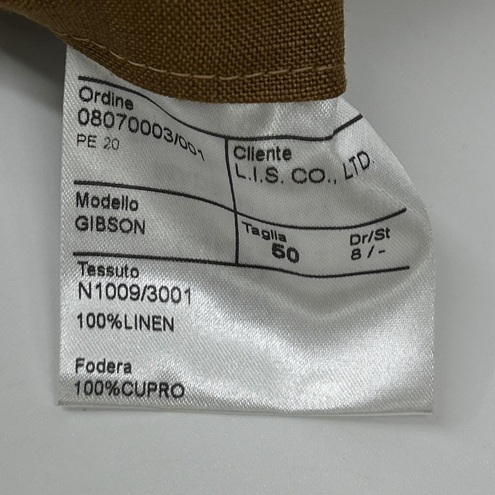 ELNEST エルネスト ブラウン GIBSON リネン100 エポレット付き スタンドカラーサファリジャケット ジャケット