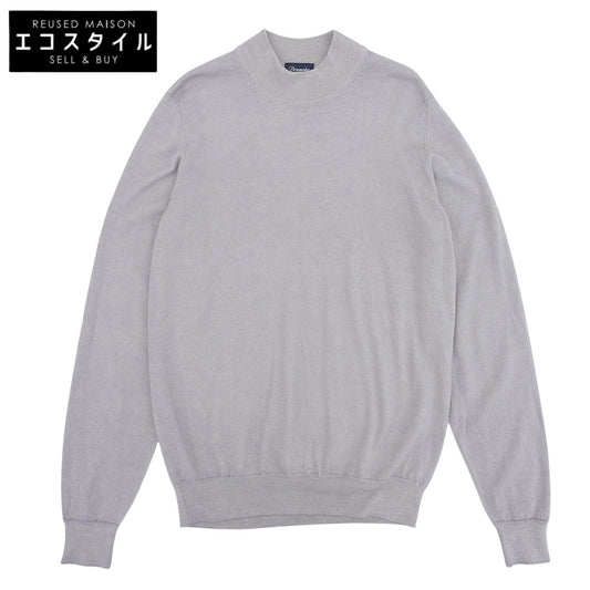 Drumohr Drumohr merino wool high-neck pullover knit top men's light gray 48 top