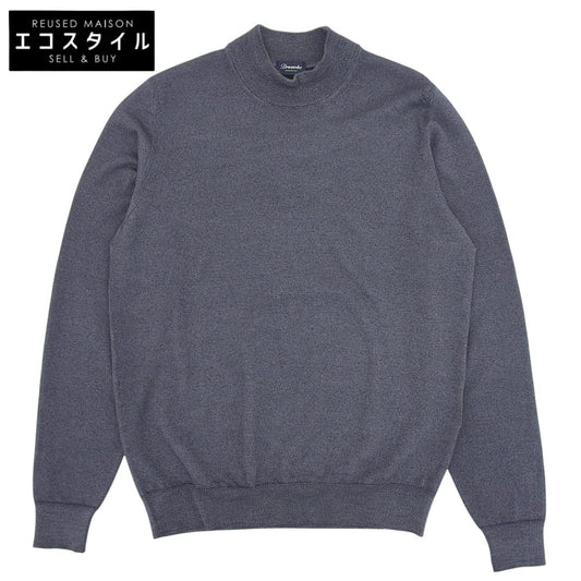 Drumohr Drumohr merino wool high-neck pullover knit top men's gray 48 top