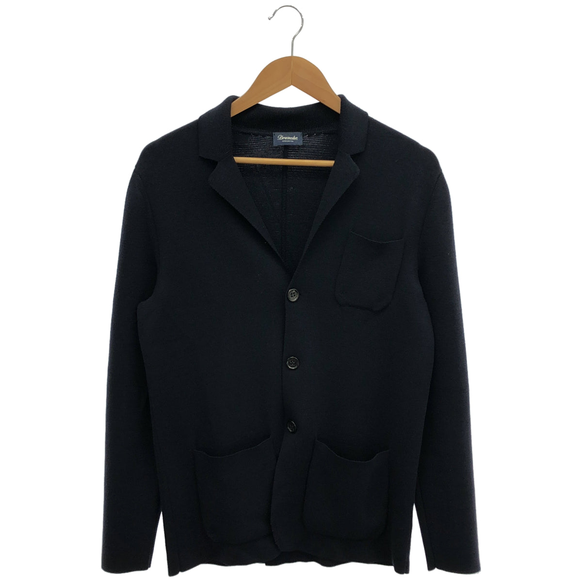 Drumohr Navy Three-Pocket 3B Tailored Jacket Tops