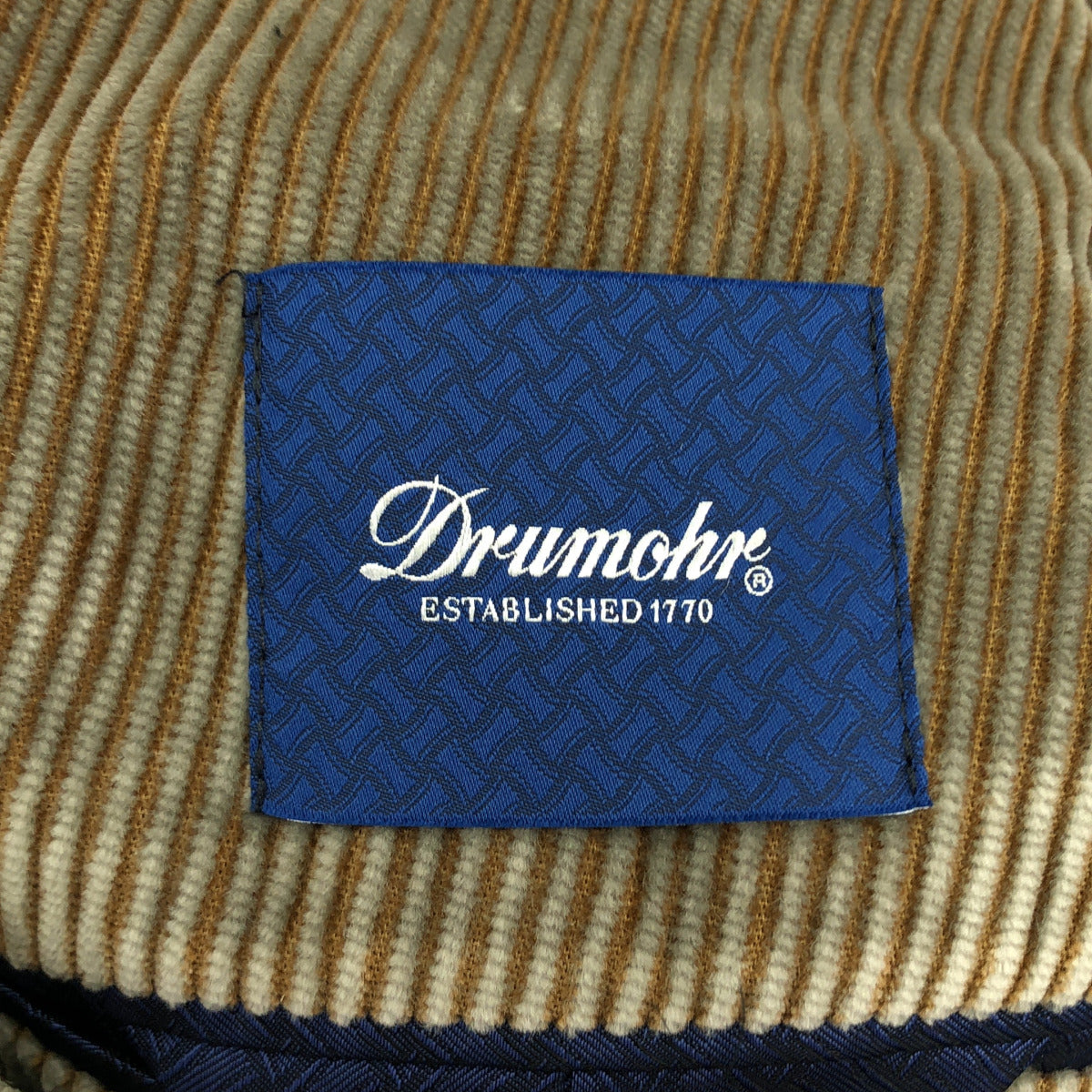 Drumohr ドルモア ブラウン 太畝コーデュロイ 段返り3Bジャケット/パンツ セットアップ トップス