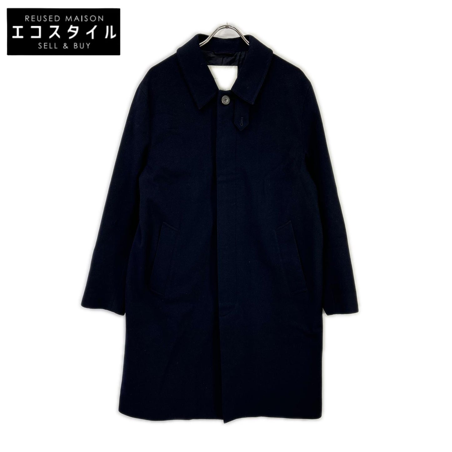 MACKINTOSH マッキントッシュ ネイビー ダンケルド ウールステンカラー比翼コート コート