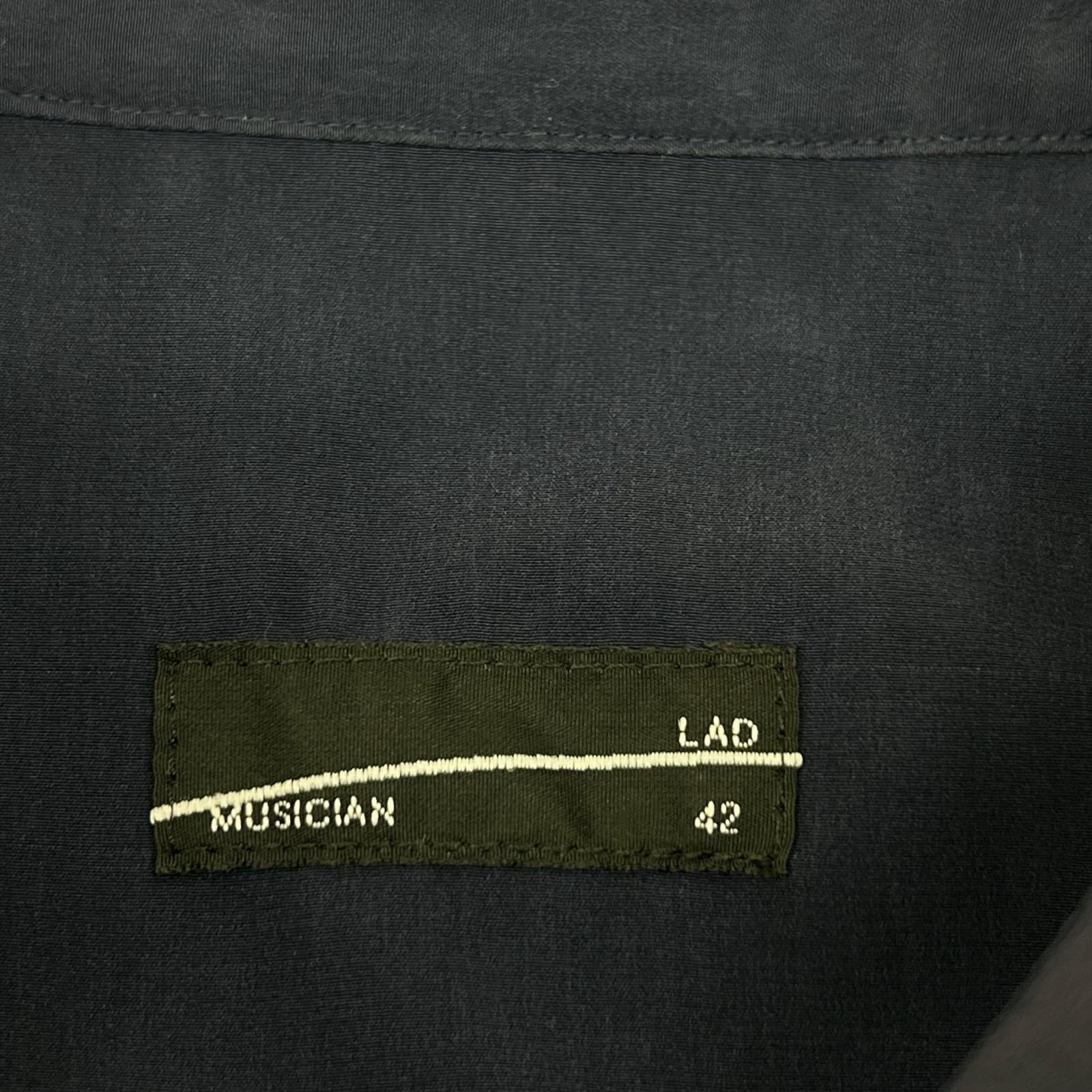 LAD MUSICIAN ラッドミュージシャン 22AW 2222-123 ネイビー 西洋絵画 DECHINE BIG SHIRT INKJET MID SUMMER プリントビッグシャツ トップス
