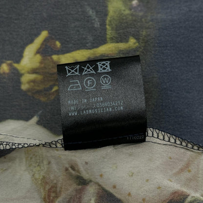 LAD MUSICIAN ラッドミュージシャン 22AW 2222-123 ネイビー 西洋絵画 DECHINE BIG SHIRT INKJET MID SUMMER プリントビッグシャツ トップス