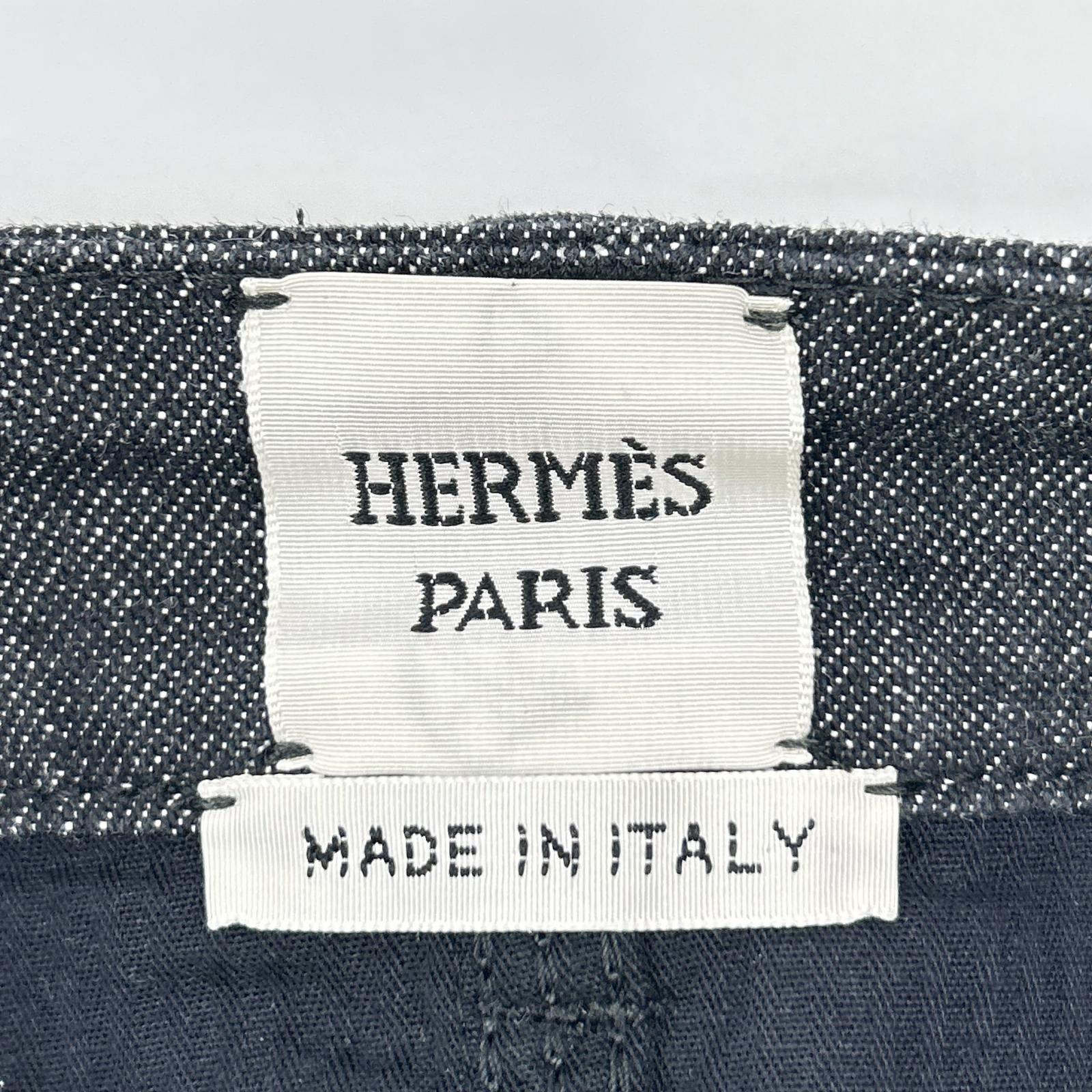 HERMES エルメス 22SS 2E0350DQ インディゴ セリエボタンデニムスカート スカート