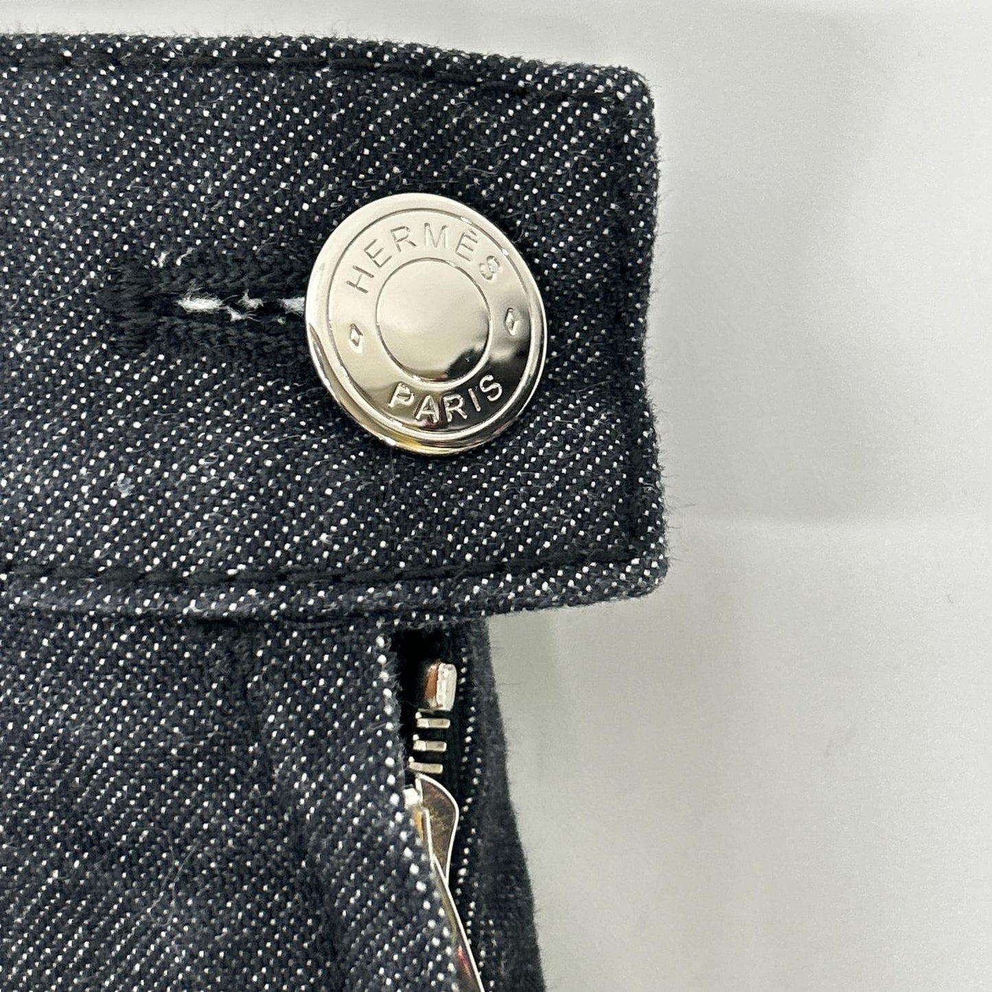 HERMES エルメス 22SS 2E0350DQ インディゴ セリエボタンデニムスカート スカート