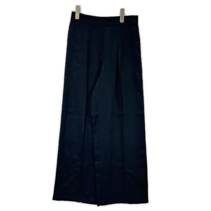 HERMES エルメス 24SS 4H0432DF ブラック レーヨンシルク 1タックワイドパンツ ボトムス