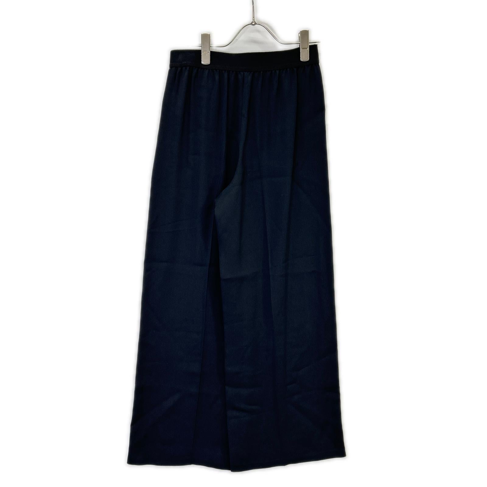 HERMES エルメス 24SS 4H0432DF ブラック レーヨンシルク 1タックワイドパンツ ボトムス