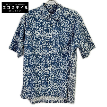 POLObyRalphLauren ポロラルフローレン ブルー コットン100 CALDWELL 総柄オープンカラー半袖シャツ トップス