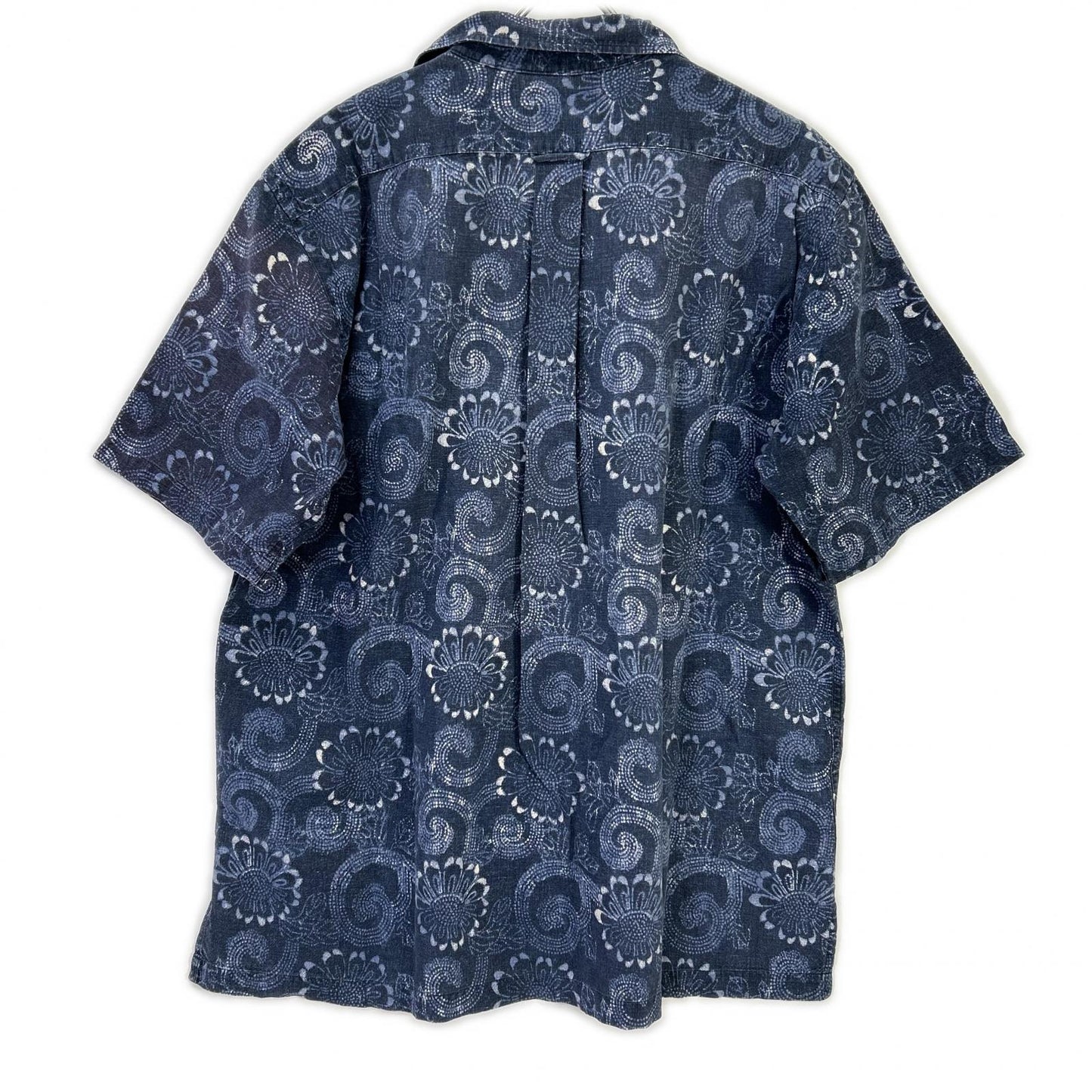 POLObyRalphLauren ポロラルフローレン ブルー リネンコットン CALDWELL ヒマワリ オープンカラー半袖シャツ トップス