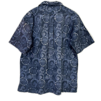 Polo by Ralph Lauren Polo by Ralph Lauren blue linen-cotton CALDWELL sunflower open-collar short-sleeve shirt top