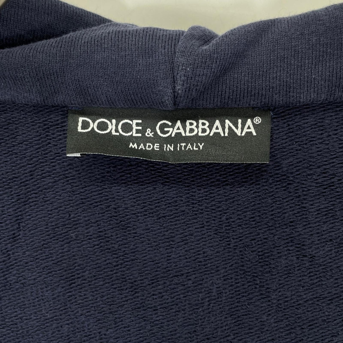 DOLCE&GABBANA DOLCE&GABBANA navy cotton zip-up hoodie sweatshirt hoodie tops