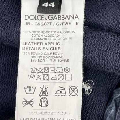 DOLCE&GABBANA DOLCE&GABBANA navy cotton zip-up hoodie sweatshirt hoodie tops