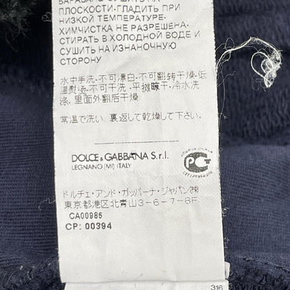 DOLCE&GABBANA DOLCE&GABBANA navy cotton zip-up hoodie sweatshirt hoodie tops
