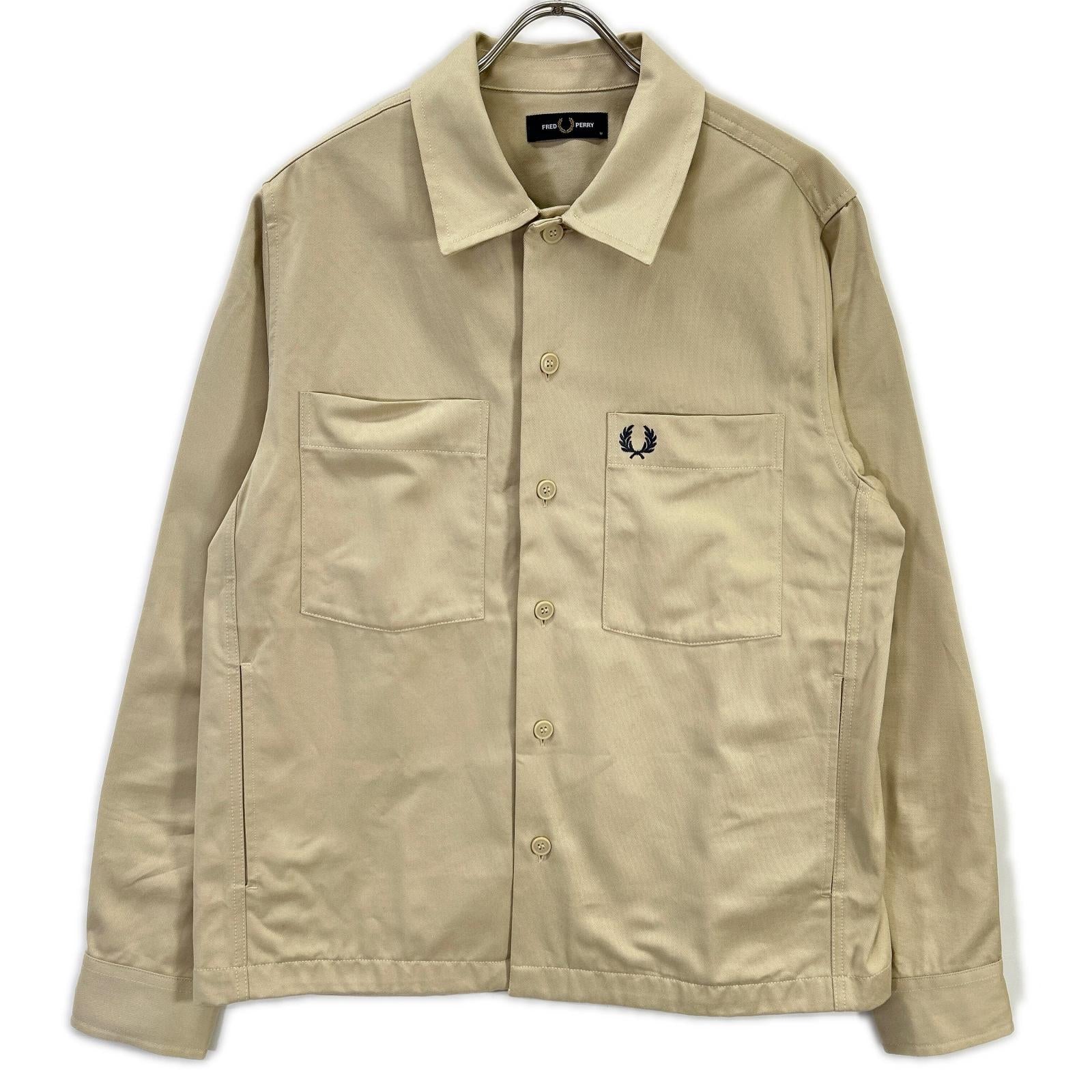 FRED PERRY フレッドペリー M2400 ベージュ コットンツイル Twill Overshirt/オーバーシャツ トップス