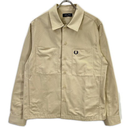 FRED PERRY フレッドペリー M2400 ベージュ コットンツイル Twill Overshirt/オーバーシャツ トップス