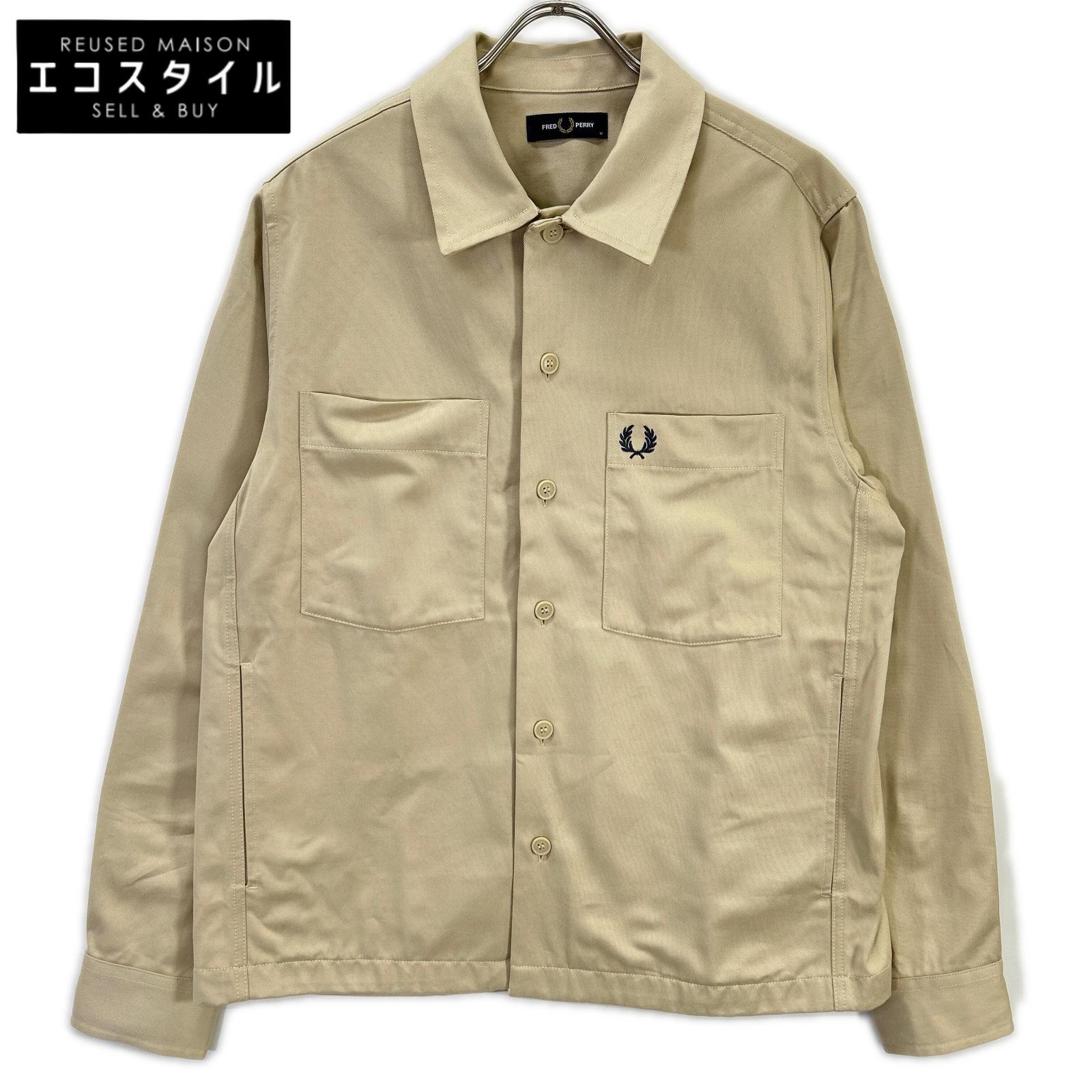 FRED PERRY フレッドペリー M2400 ベージュ コットンツイル Twill Overshirt/オーバーシャツ トップス