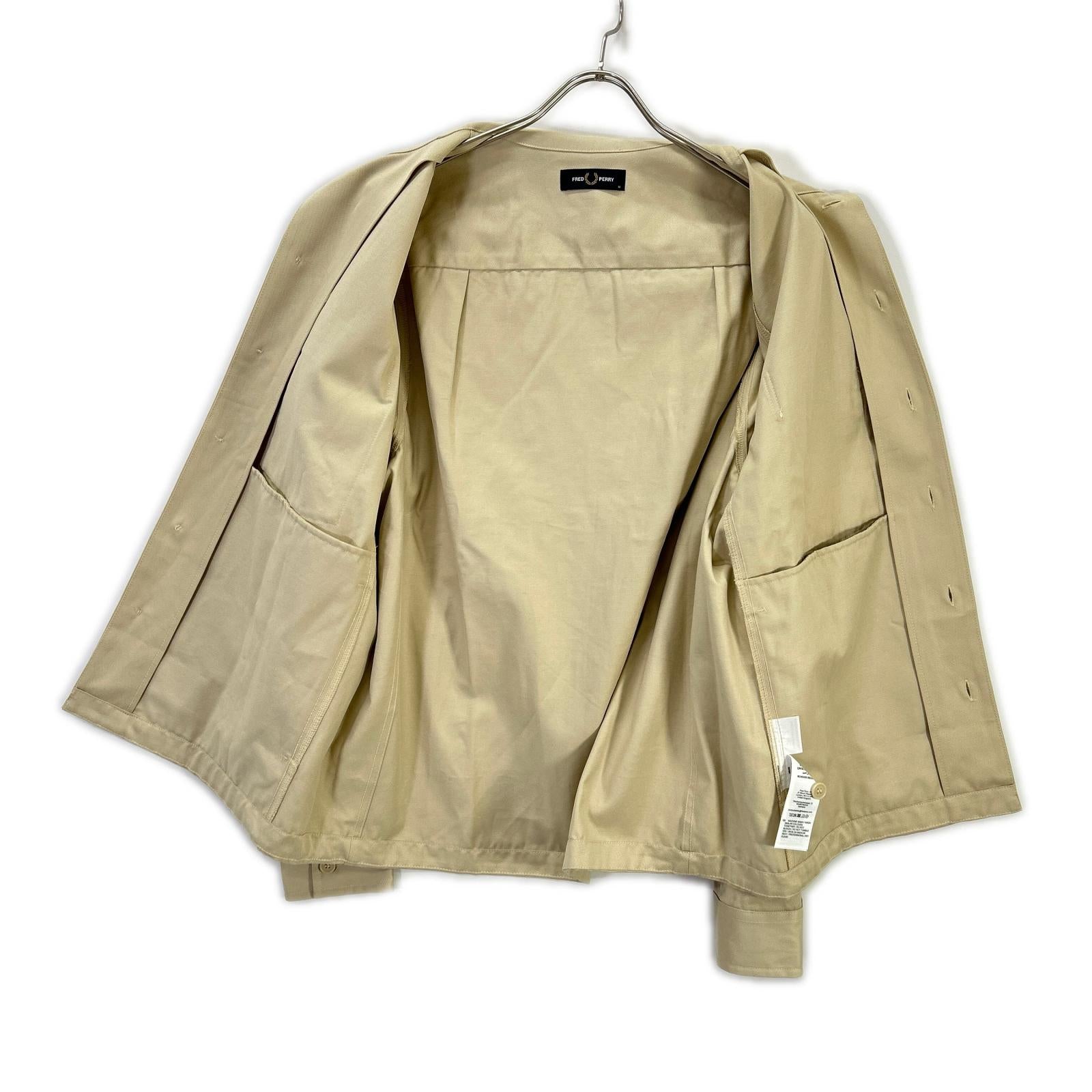 FRED PERRY フレッドペリー M2400 ベージュ コットンツイル Twill Overshirt/オーバーシャツ トップス