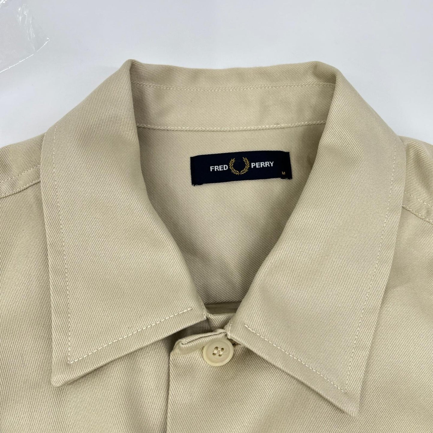 FRED PERRY フレッドペリー M2400 ベージュ コットンツイル Twill Overshirt/オーバーシャツ トップス