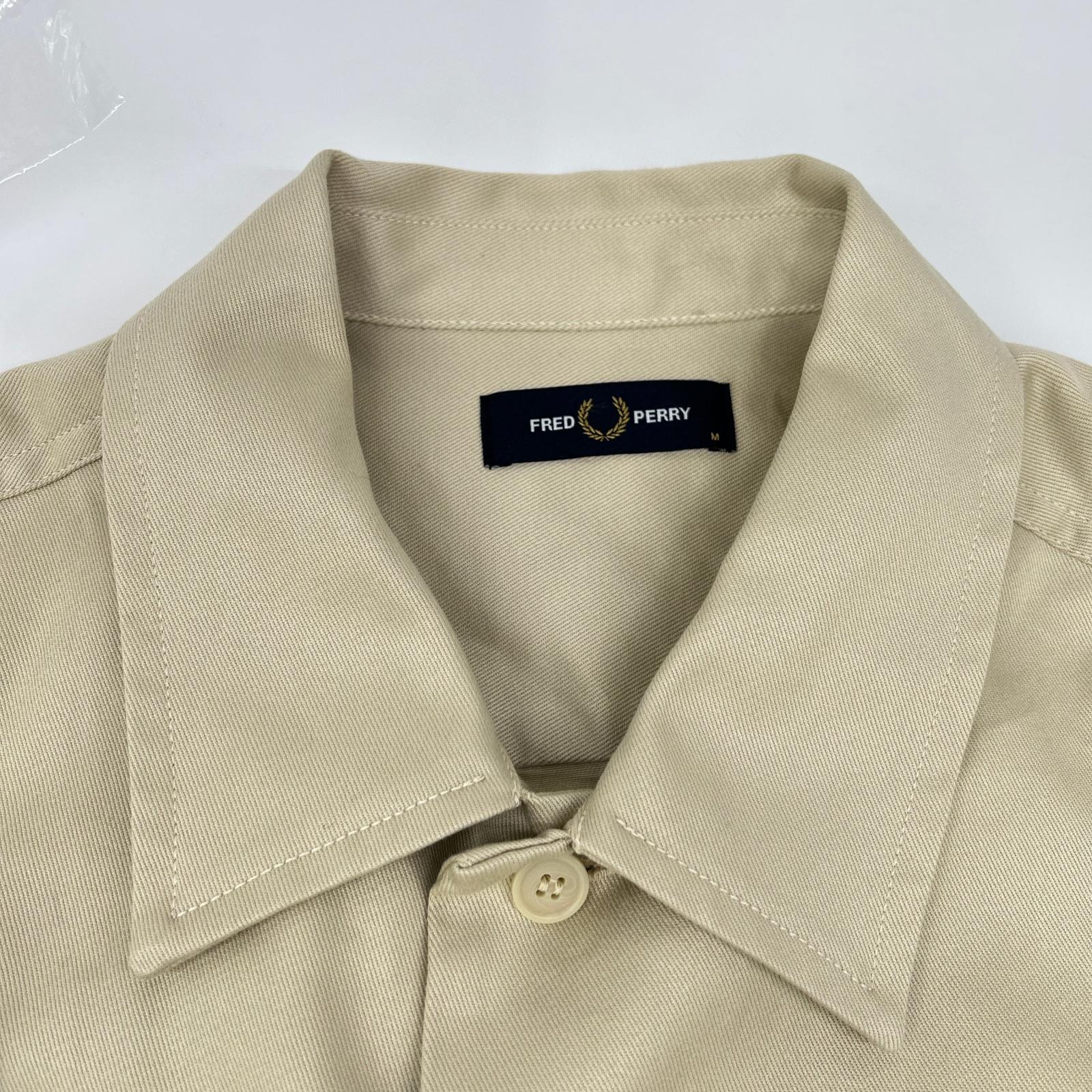 FRED PERRY フレッドペリー M2400 ベージュ コットンツイル Twill Overshirt/オーバーシャツ トップス