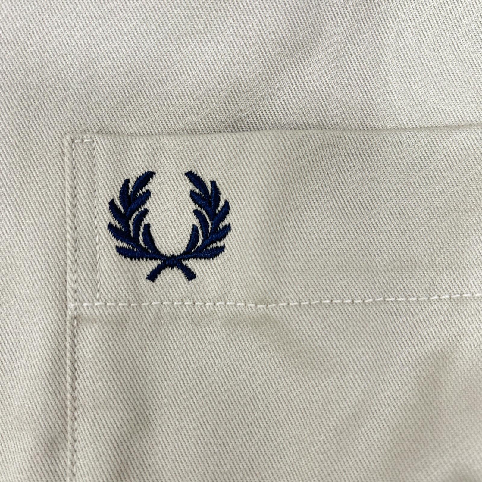 FRED PERRY フレッドペリー M2400 ベージュ コットンツイル Twill Overshirt/オーバーシャツ トップス