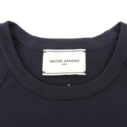 UNITED ARROWS ユナイテッドアローズ 美品 エンブロイダリー フラワー ケープニット ウォッシャブル トップス レディース ネイビー トップス