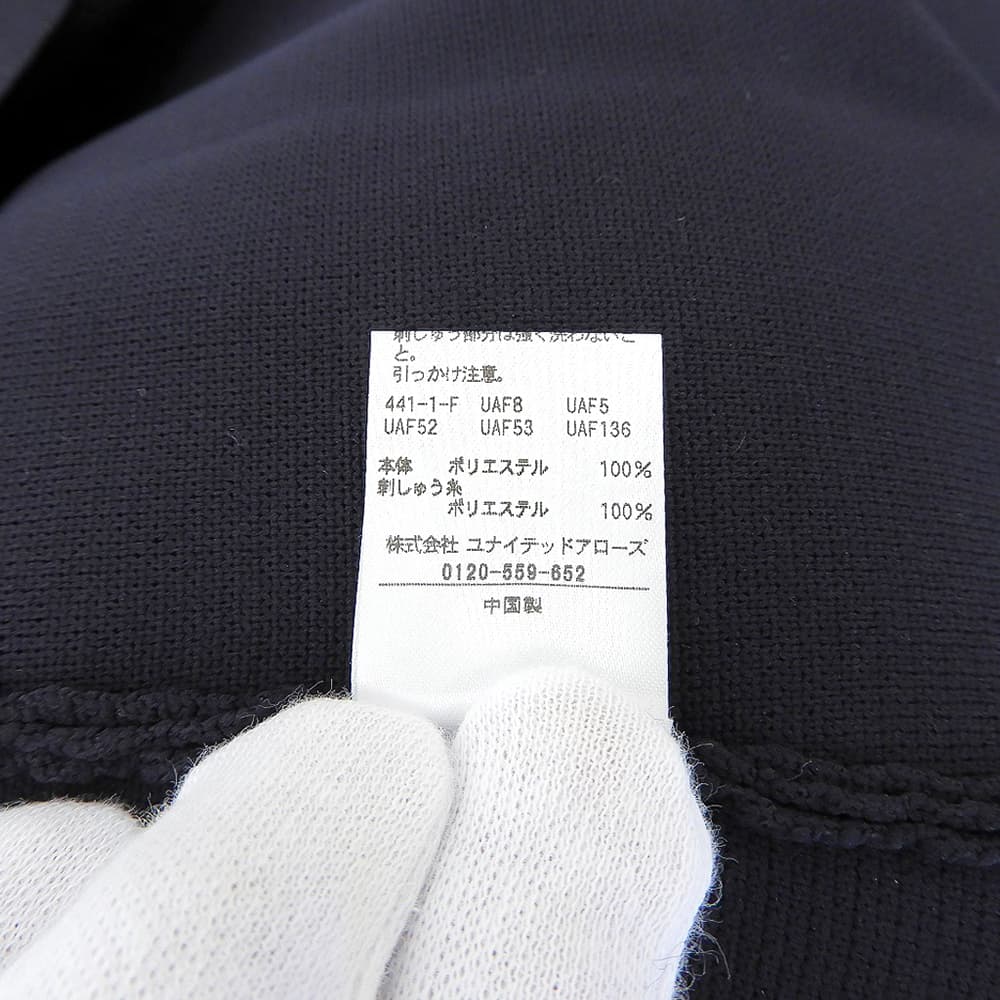 UNITED ARROWS ユナイテッドアローズ 美品 エンブロイダリー フラワー ケープニット ウォッシャブル トップス レディース ネイビー トップス