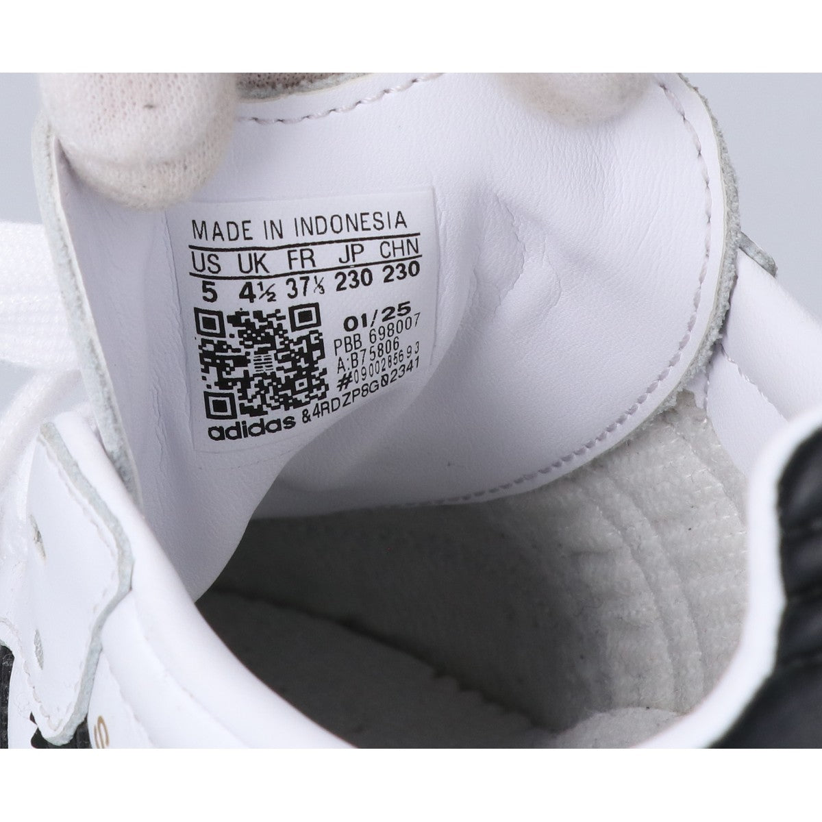 adidas アディダス 25年製 B75806 ホワイト SAMBA OG ローカットスニーカー シューズ
