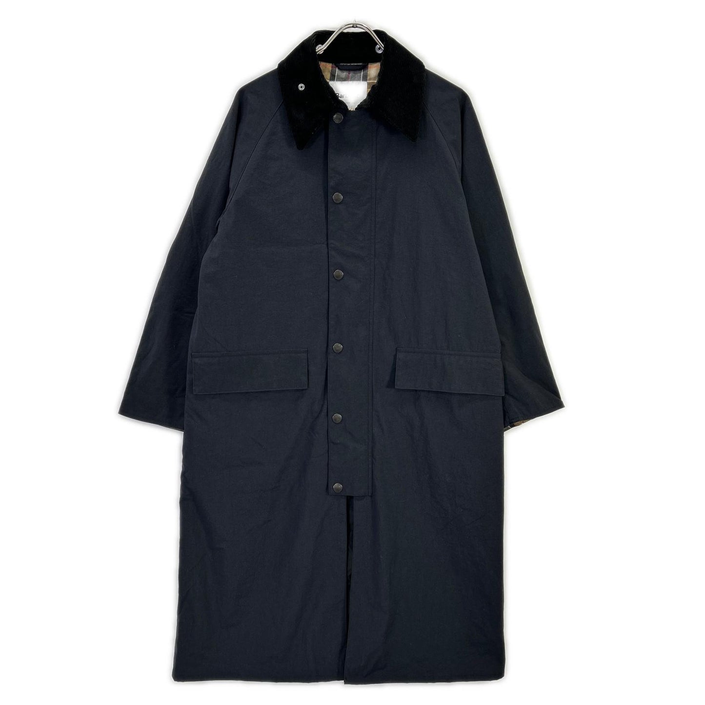 Barbour バブアー 2102384 ブラック ナイロン BURGHLEY/バーレー ロングコート コート